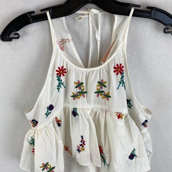 ZARA TRAFALUC White Embroidery Top NWT - Picture 2 of 8